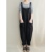 Women Bib Cargo Overalls Harem Pockets Cotton Jumpsuit