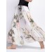 Bohemian Chiffon Floral Print Elastic Waist Maxi Skirt For Women