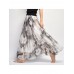 Bohemian Chiffon Floral Print Elastic Waist Maxi Skirt For Women