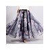 Bohemian Chiffon Floral Print Elastic Waist Maxi Skirt For Women