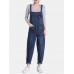 Casual Denim Pockets Rompers For Women