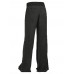 Women Mid Waist Casual Solid Denim Wide Leg Pants