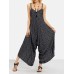 Stripe Spaghetti Strap Sexy Backless Wide Leg Jumpsuit