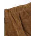 Solid Color Elastic Waist Corduroy Casual Pants