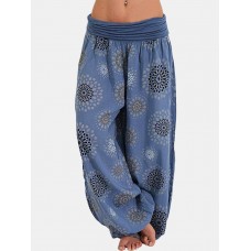 Loose Wide Leg Print Casual Yoga Pants