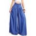 Pure Color High Waist Wide Leg Casual Pants