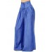 Pure Color High Waist Wide Leg Casual Pants