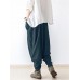 Harem Elastic Waist Pockets Drotch Drop Pants