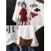 Cartoon Patch Crew Neck Short Sleeve Casual T-Shirt