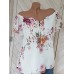 Floral Print Short Sleeve V Neck Casual Blouse