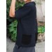 Patchwork Fake Button Crew Neck Short Sleeve Shirt