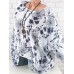 Casual Floral Print Long Sleeve Loose Pullover Shirt