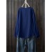 Front Button Crew Neck Long Sleeve Casual Shirt