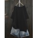 Patch Short Sleeve Asymmetrical T-Shirt