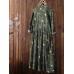 Leaves Floral Print Long Sleeve Vintage Dress For Women