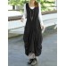 Side Pockets Strappy Casual Sleeveless Maxi Dress