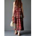 Bohemian Spaghetti Strap Print Vintage Long Maxi Dress