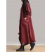 Vintage Frog Button Long Sleeve Hooded Maxi Coat Dresses