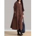 Vintage Frog Button Long Sleeve Hooded Maxi Coat Dresses