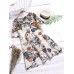 Women Floral Printed Short Sleeve Vintage Dresses