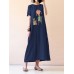 Short Sleeve Cartoon Print Casual Dress For Women