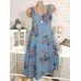 Sleeveless Floral Print Casual Dress For Women