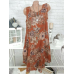 Sleeveless Floral Print Casual Dress For Women