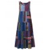 Bohemian Patchwork Sleeveless O-Neck Long Maxi Dresses