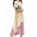 Vintage Floral Embroidered Sleeveless Two Layers Long Maxi Dresses